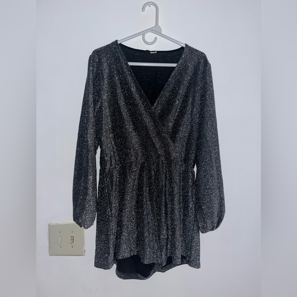 H&M short romper size large silver